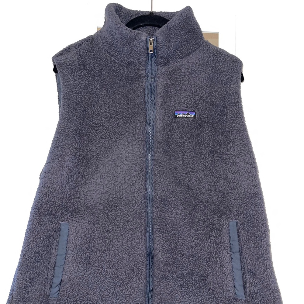 Patagonia Women’s Los Gatos Fleece Vest, Slate Blue, XXL.